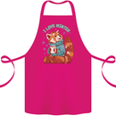 Red Panda Bear I Love Winter Cotton Apron 100% Organic Pink