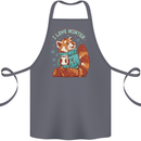 Red Panda Bear I Love Winter Cotton Apron 100% Organic Steel