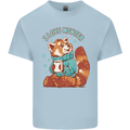 Red Panda Bear I Love Winter Kids T-Shirt Childrens Light Blue