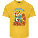 Red Panda Bear I Love Winter Kids T-Shirt Childrens Yellow