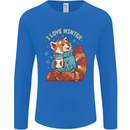 Red Panda Bear I Love Winter Mens Long Sleeve T-Shirt Royal Blue