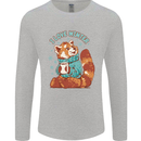 Red Panda Bear I Love Winter Mens Long Sleeve T-Shirt Sports Grey