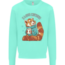 Red Panda Bear I Love Winter Mens Sweatshirt Jumper Peppermint