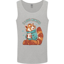 Red Panda Bear I Love Winter Mens Vest Tank Top Sports Grey