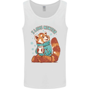 Red Panda Bear I Love Winter Mens Vest Tank Top White