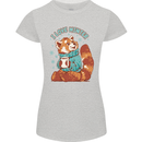 Red Panda Bear I Love Winter Womens Petite Cut T-Shirt Sports Grey