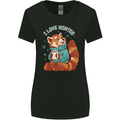 Red Panda Bear I Love Winter Womens Wider Cut T-Shirt Black