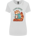 Red Panda Bear I Love Winter Womens Wider Cut T-Shirt White