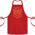 Red Panda Cutest Mischievous Cotton Apron 100% Organic Red