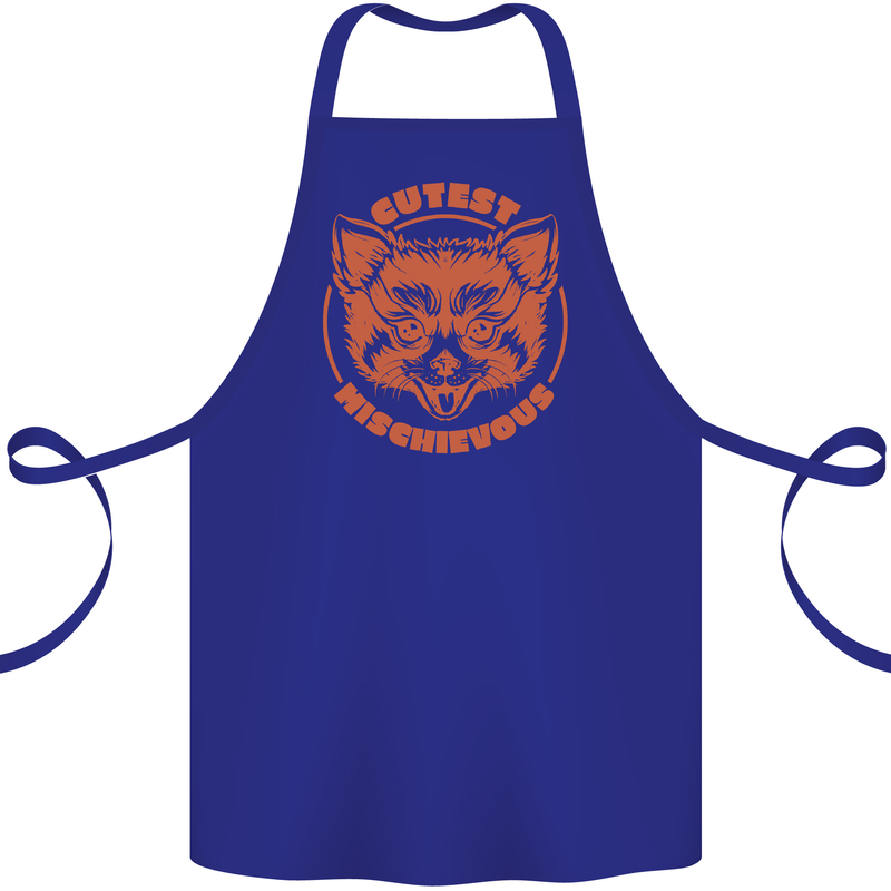 Red Panda Cutest Mischievous Cotton Apron 100% Organic Royal Blue