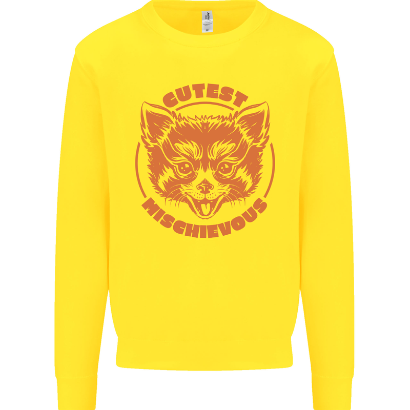 Red Panda Cutest Mischievous Kids Sweatshirt Jumper Yellow