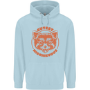 Red Panda Cutest Mischievous Mens 80% Cotton Hoodie Light Blue