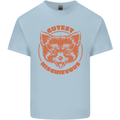 Red Panda Cutest Mischievous Mens Cotton T-Shirt Tee Top Light Blue