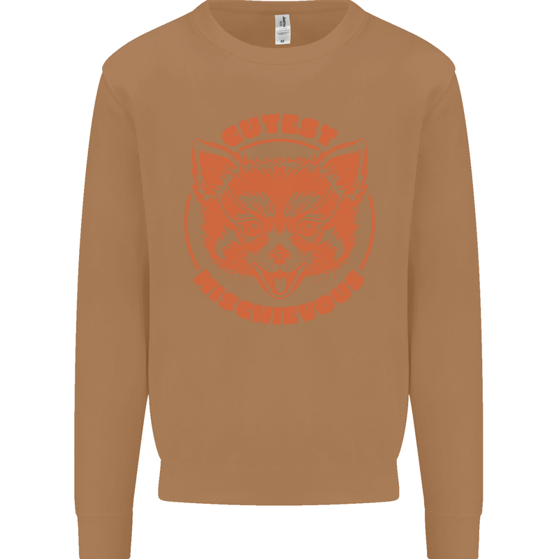 Red Panda Cutest Mischievous Mens Sweatshirt Jumper Caramel Latte
