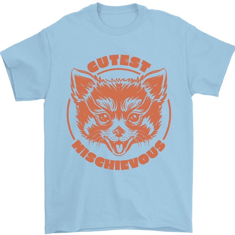 Red Panda Cutest Mischievous Mens T-Shirt 100% Cotton Light Blue