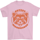 Red Panda Cutest Mischievous Mens T-Shirt 100% Cotton Light Pink