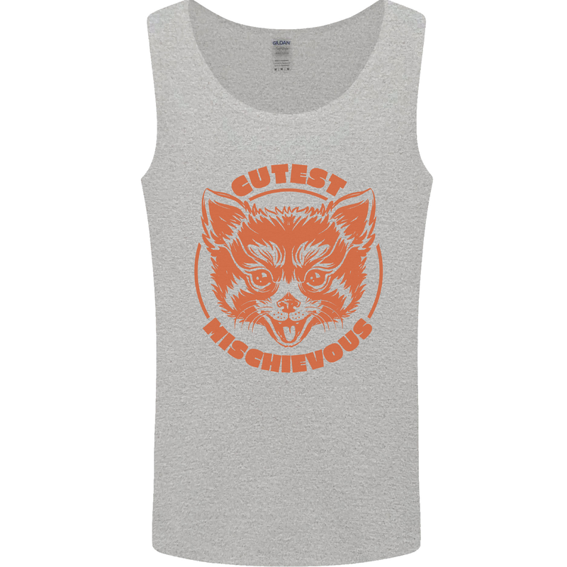 Red Panda Cutest Mischievous Mens Vest Tank Top Sports Grey