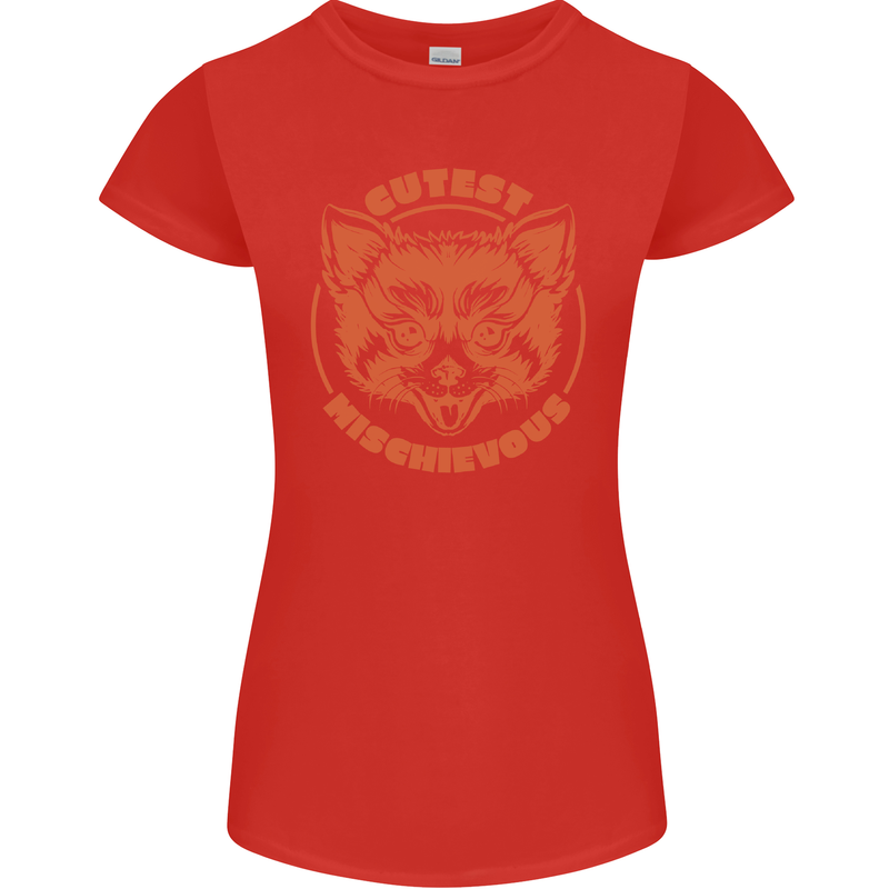 Red Panda Cutest Mischievous Womens Petite Cut T-Shirt Red