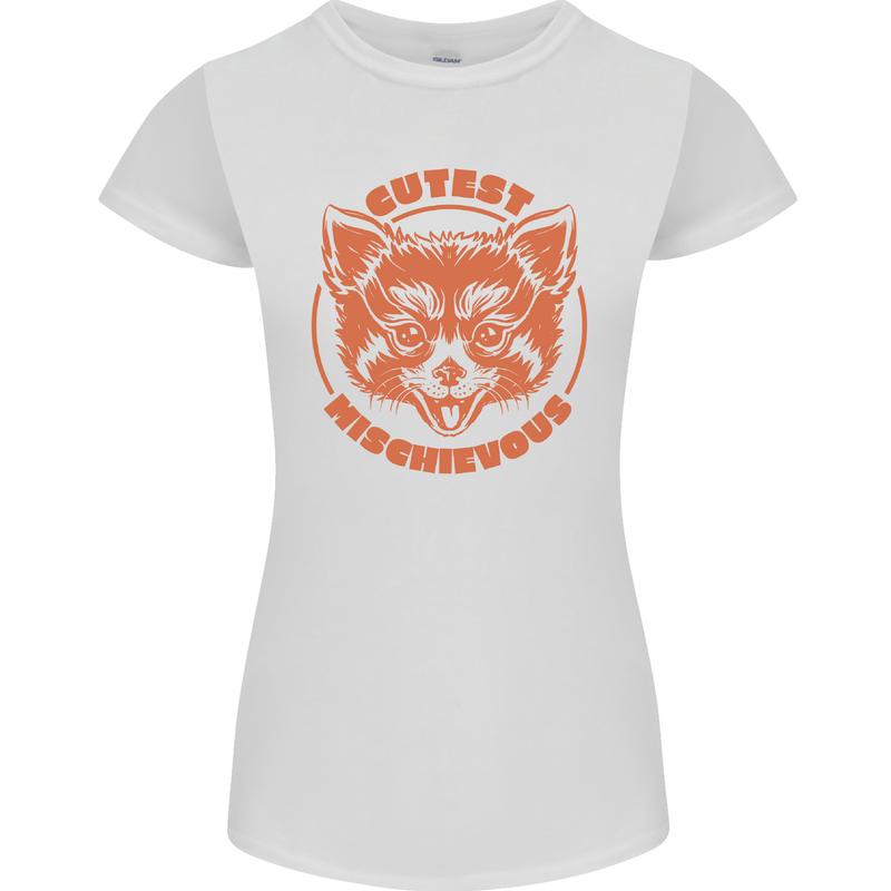 Red Panda Cutest Mischievous Womens Petite Cut T-Shirt White