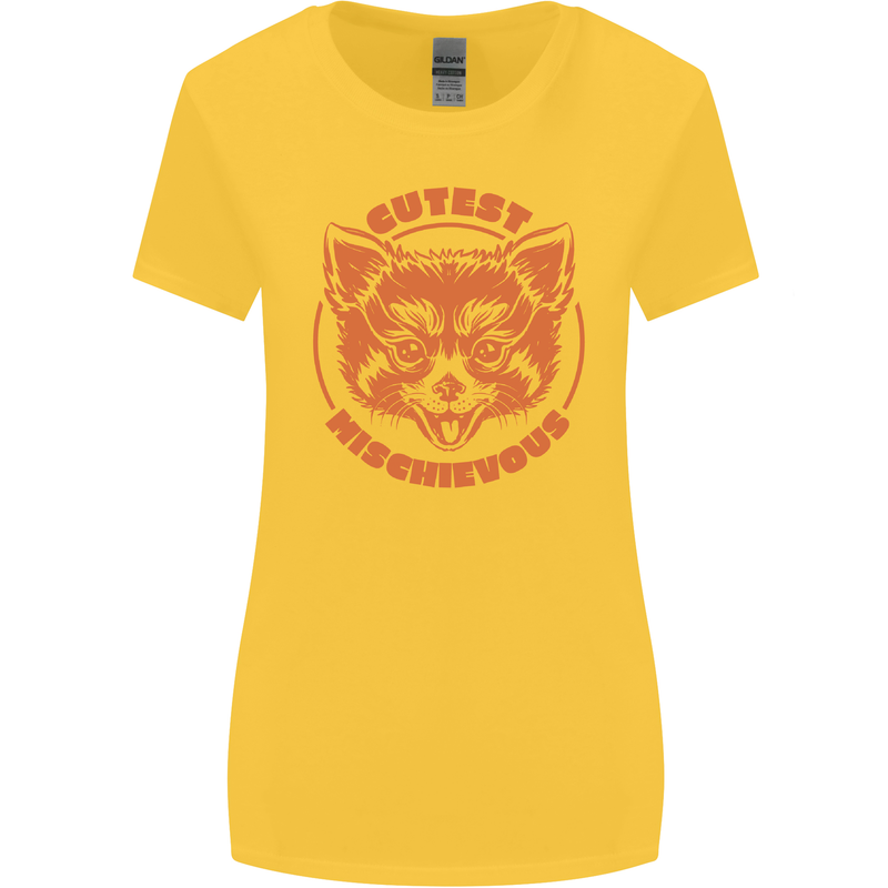 Red Panda Cutest Mischievous Womens Wider Cut T-Shirt Yellow