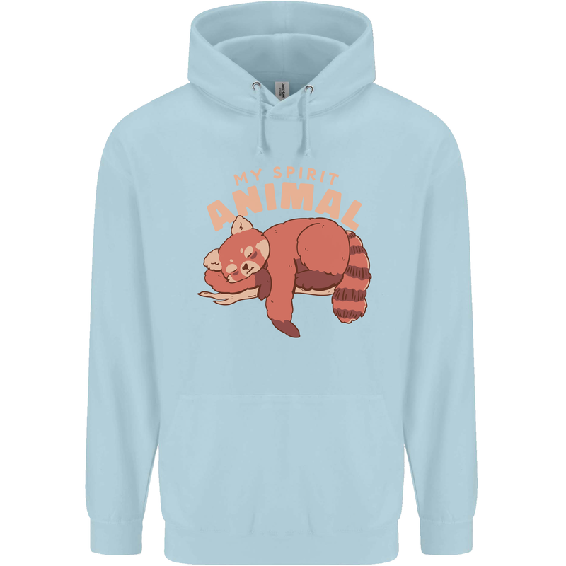 Red Panda My Spirit Animal Childrens Kids Hoodie Light Blue