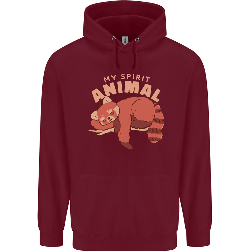 Red Panda My Spirit Animal Childrens Kids Hoodie Maroon