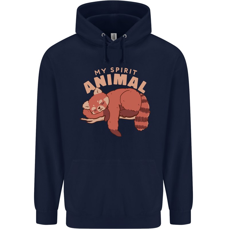 Red Panda My Spirit Animal Childrens Kids Hoodie Navy Blue