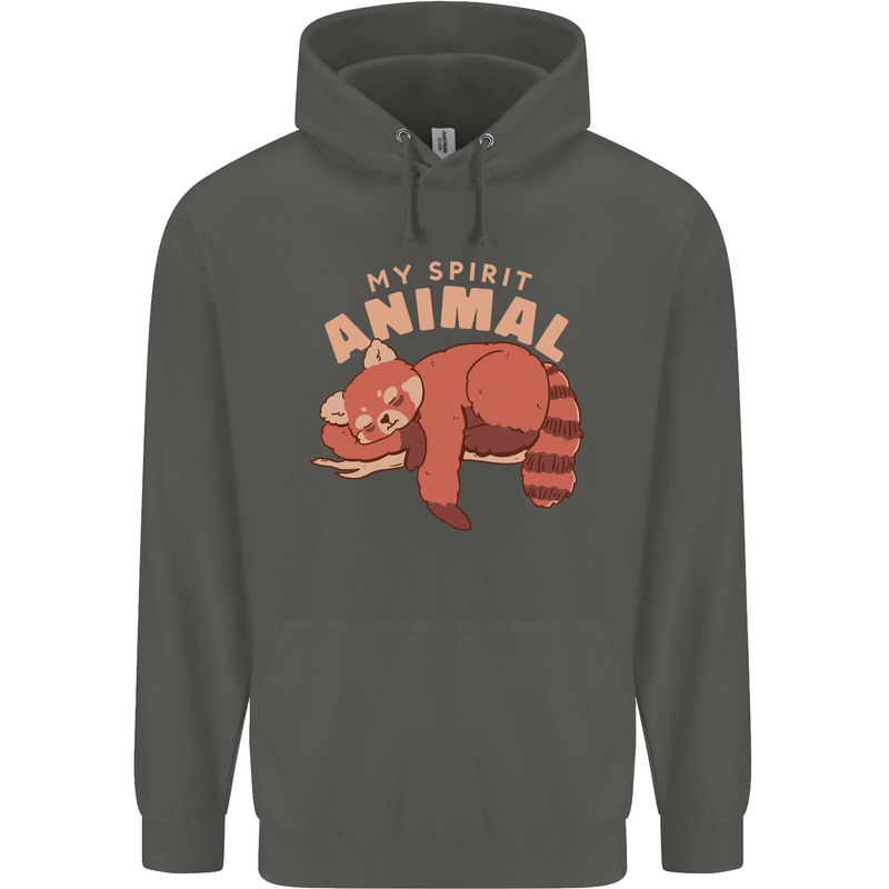 Red Panda My Spirit Animal Childrens Kids Hoodie Storm Grey