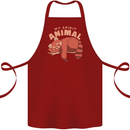 Red Panda My Spirit Animal Cotton Apron 100% Organic Maroon