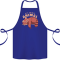 Red Panda My Spirit Animal Cotton Apron 100% Organic Royal Blue