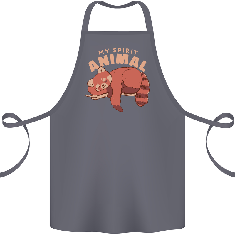 Red Panda My Spirit Animal Cotton Apron 100% Organic Steel