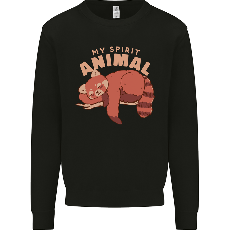 Red Panda My Spirit Animal Kids Sweatshirt Jumper Black