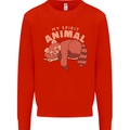 Red Panda My Spirit Animal Kids Sweatshirt Jumper Bright Red