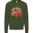 Red Panda My Spirit Animal Kids Sweatshirt Jumper Forest Green