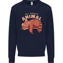 Red Panda My Spirit Animal Kids Sweatshirt Jumper Navy Blue