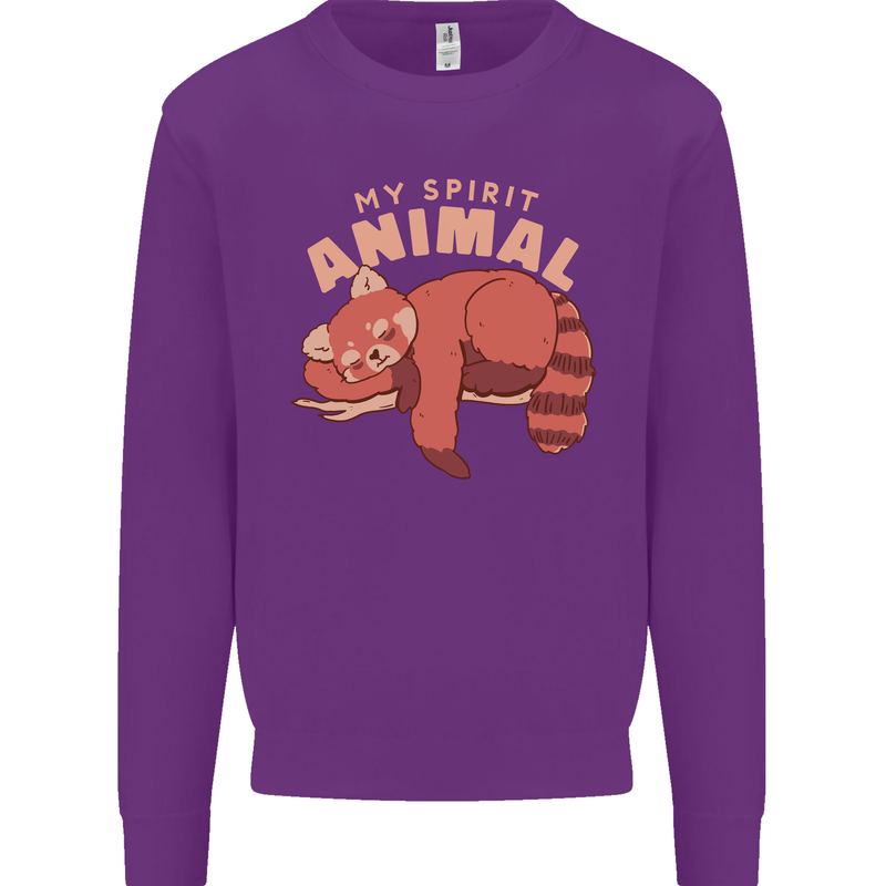 Red Panda My Spirit Animal Kids Sweatshirt Jumper Purple