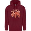 Red Panda My Spirit Animal Mens 80% Cotton Hoodie Maroon