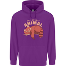 Red Panda My Spirit Animal Mens 80% Cotton Hoodie Purple