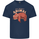Red Panda My Spirit Animal Mens Cotton T-Shirt Tee Top Navy Blue