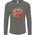 Red Panda My Spirit Animal Mens Long Sleeve T-Shirt Charcoal