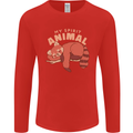 Red Panda My Spirit Animal Mens Long Sleeve T-Shirt Red
