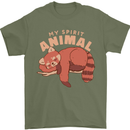 Red Panda My Spirit Animal Mens T-Shirt 100% Cotton Military Green