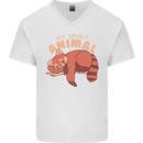 Red Panda My Spirit Animal Mens V-Neck Cotton T-Shirt White