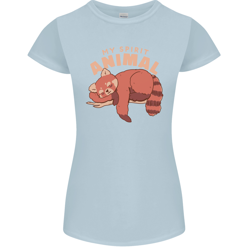 Red Panda My Spirit Animal Womens Petite Cut T-Shirt Light Blue