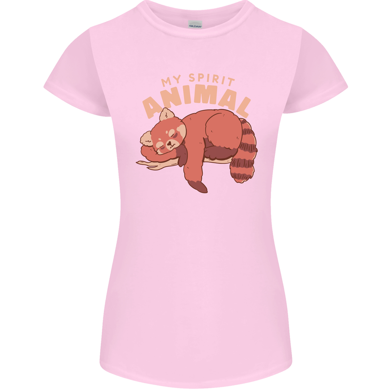 Red Panda My Spirit Animal Womens Petite Cut T-Shirt Light Pink