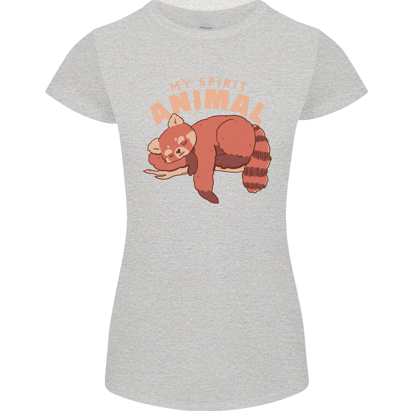 Red Panda My Spirit Animal Womens Petite Cut T-Shirt Sports Grey