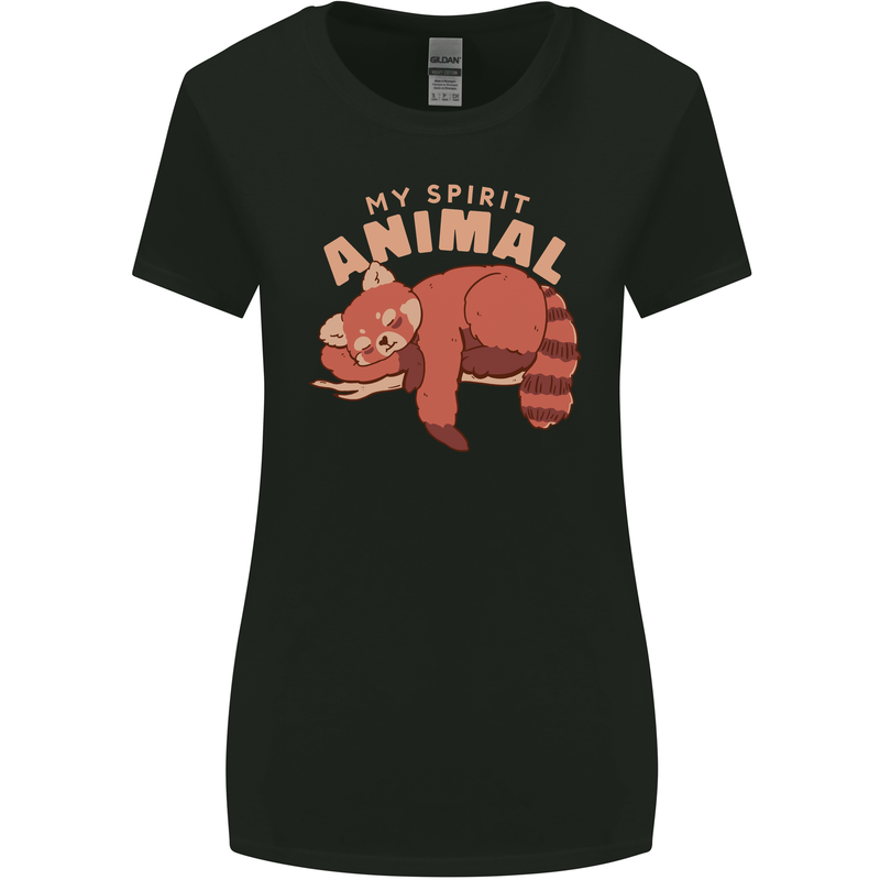 Red Panda My Spirit Animal Womens Wider Cut T-Shirt Black