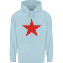 Red Star Army As Worn by Childrens Kids Hoodie Light Blue