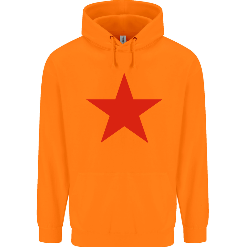 Red Star Army As Worn by Childrens Kids Hoodie Orange