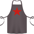 Red Star Army As Worn by Cotton Apron 100% Organic Dark Grey